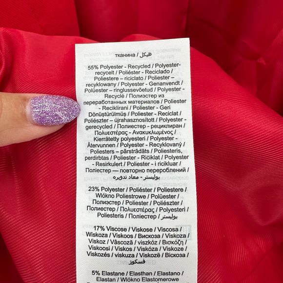 ALIGNE Daphne Long Waisted‎ Red Blazer Womens 14 Academia Office Capsule Luxury - Picture 9 of 10